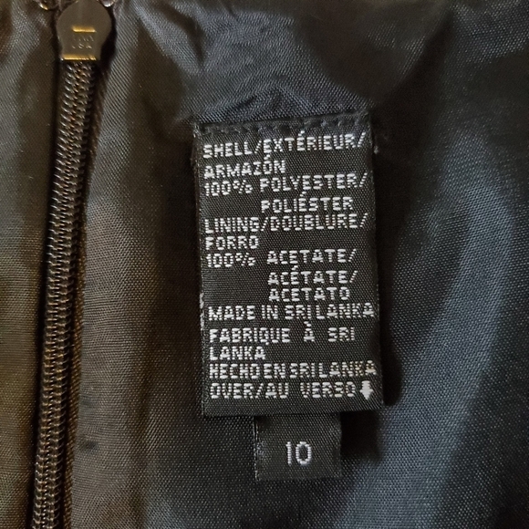 Liz Claiborne Night Formal Black Sleeveless Lined Dress Sz 10 - Picture 4 of 15